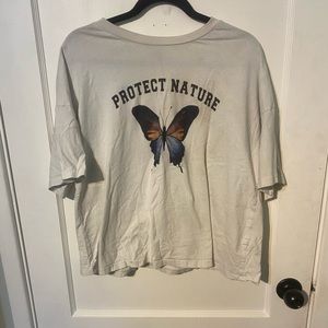 White protect nature woman’s shirt